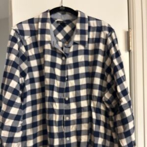 Lands End plus size plaid flannel shirt